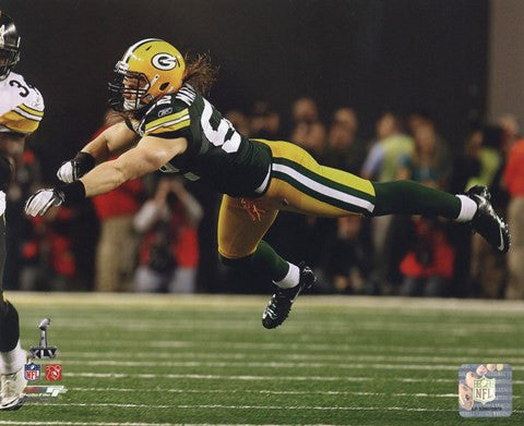 Clay Matthews Action from Super Bowl XLV