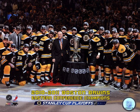 The Boston Bruins Celebrate Winning Game Seven of the Eastern Conference Finals with Overlay