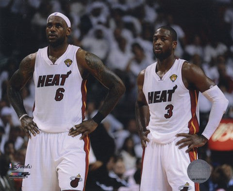 Lebron James & Dwyane Wade Game 2 of the 2011 NBA Finals Action(#10)