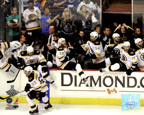 Boston Bruins Bench Celebration Game 7 of the 2011 NHL Stanley Cup Finals(#55)