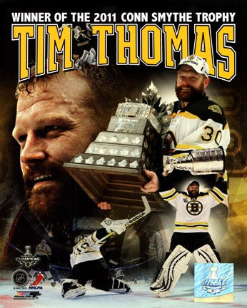 Tim Thomas 2011 NHL Stanley Cup Finals Conn Smythe Winner Portrait Plus