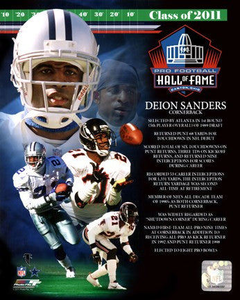 Deion Sanders 2011 Hall of Fame Composite