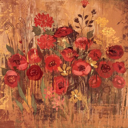 Red Floral Frenzy II