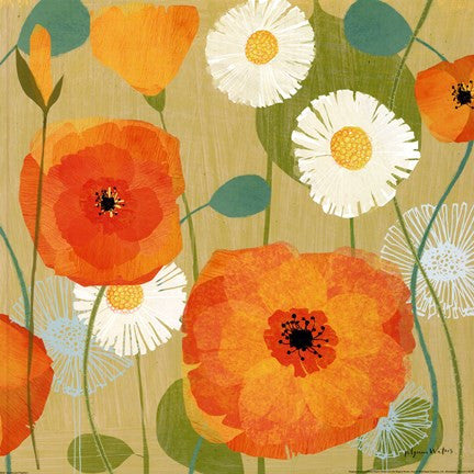 Daisies and Poppies I