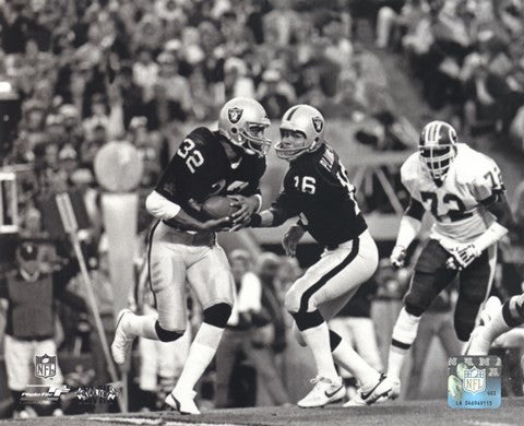 Marcus Allen & Jim Plunkett Super Bowl XVIII Action