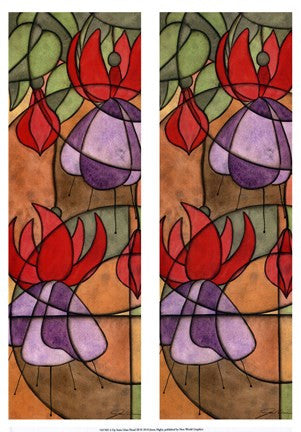 2-Up Stain Glass Floral III