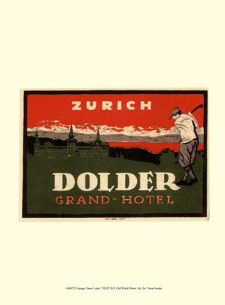 Vintage Travel Label VIII