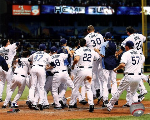 Tampa Bay Rays celebrate their 2011 AL Wild Card victory