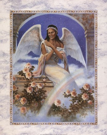 Black Angel with Rainbow