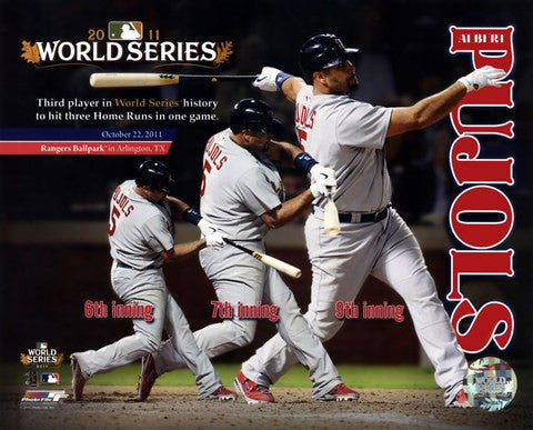 Albert Pujols 3 Home Runs World Series Composite (#24)