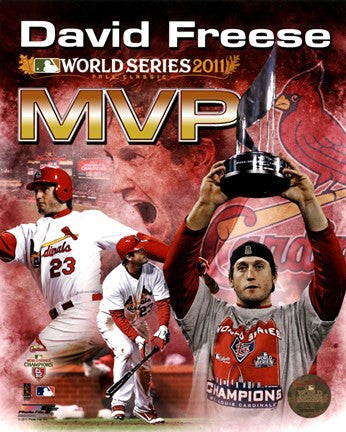 David Freese 2011 MLB World Series MVP Portrait Plus