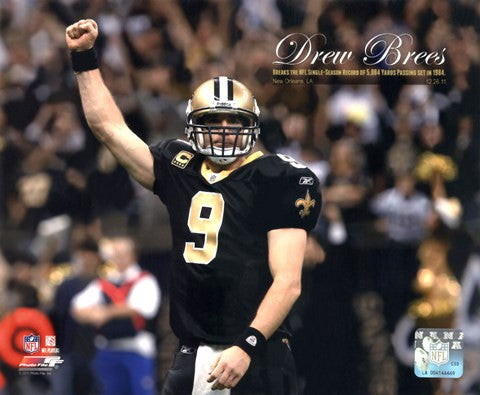 Drew Brees Sets the NFL Single-Season Passing Yards Record with Overlay