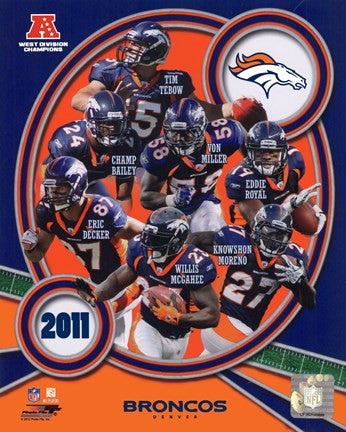 Denver Broncos 2011 AFC West Division Champions Team Composite