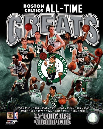 Boston Celtics All Time Greats Composite