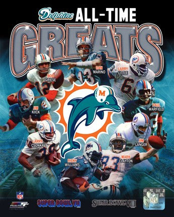 Miami Dolphins All Time Greats Composite