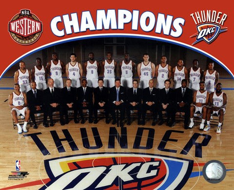 Oklahoma City Thunder 2011-12 NBA Western Conference Champions Team Photo