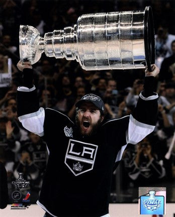 Mike Richards with the Stanley Cup Trophy after Winning Game 6 of the 2012 Stanley Cup Finals