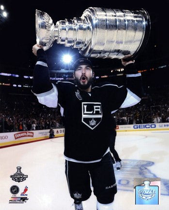 Drew Doughty with the Stanley Cup Trophy after Winning Game 6 of the 2012 Stanley Cup Finals