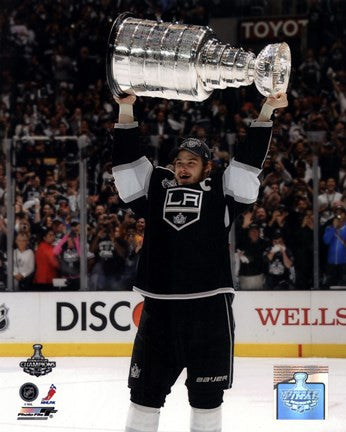 Dustin Brown with the Stanley Cup Trophy after Winning Game 6 of the 2012 Stanley Cup Finals