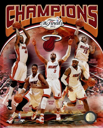 Miami Heat 2012 NBA Champions Composite