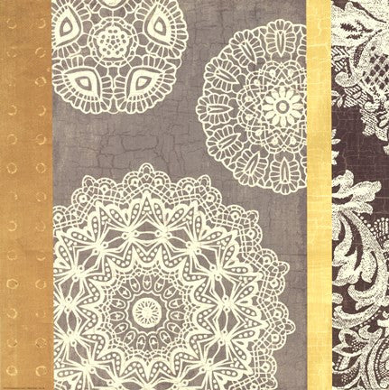 Contemporary Lace II - Yellow Grey