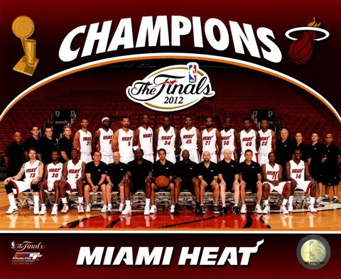 Miami Heat 2012 NBA Champions Team Photo