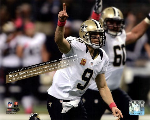 Drew Brees breaks Johnny Unitas' half-century-old record