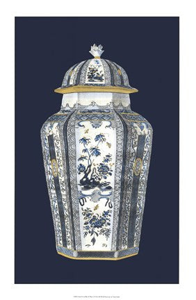 Asian Urn in Blue & White I