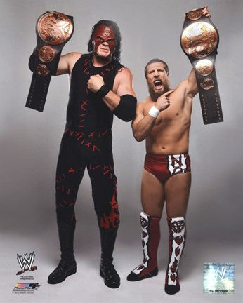 Daniel Bryan & Kane with the Tag Team Championship Belts 2012 Posed