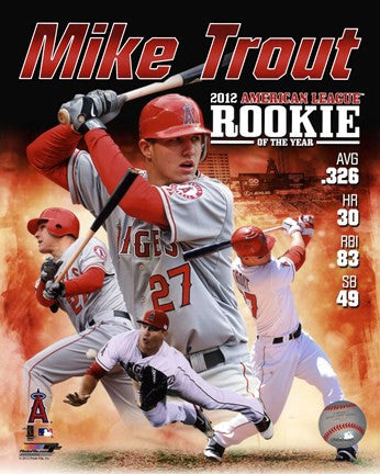 Mike Trout 2012 American League Rookie of the year Composite