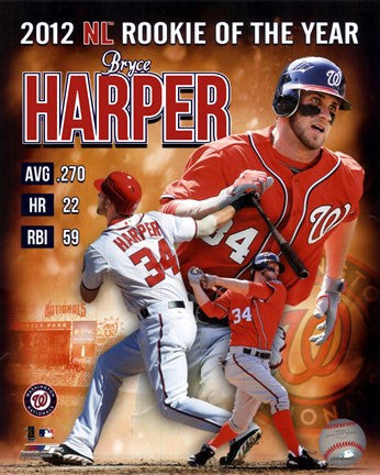 Bryce Harper 2012 National League Rookie of the year Composite