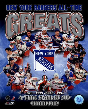 New York Rangers All-Time Greats Composite