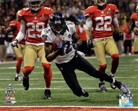 Jacoby Jones running in Super Bowl XLVII