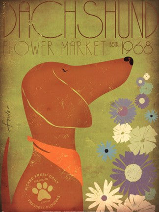 Dachsund Flower Market