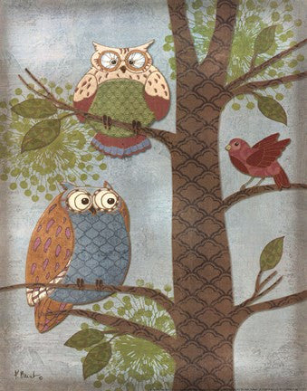 Fantasy Owls Vertical II