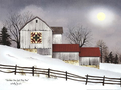 Christmas Star Quilt Block Barn