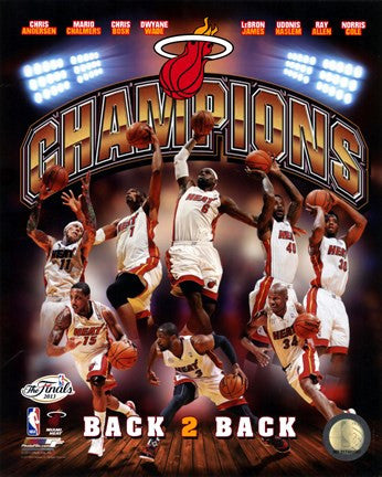 Miami Heat 2013 NBA Champions Composite