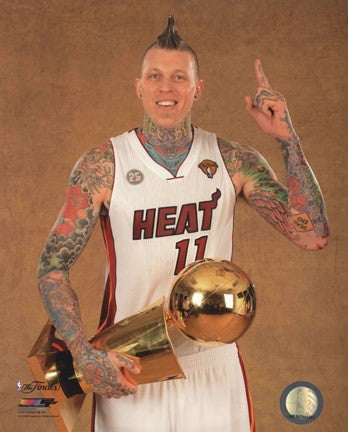 Chris Andersen with the NBA Championship Trophy Game 7 of the 2013 NBA Finals