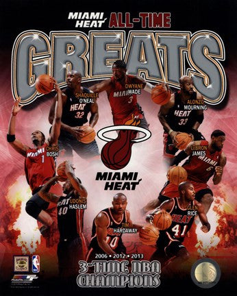 Miami Heat All Time Greats Composite