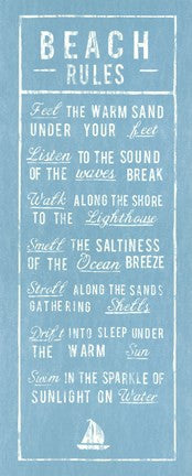 Beach Rules - Aqua