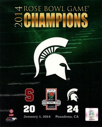 Michigan State Spartans 2014 Rose Bowl Champions Logo