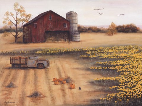 Barn & Sunflowers II