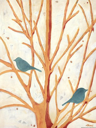 Two Birds In an Orange Tree