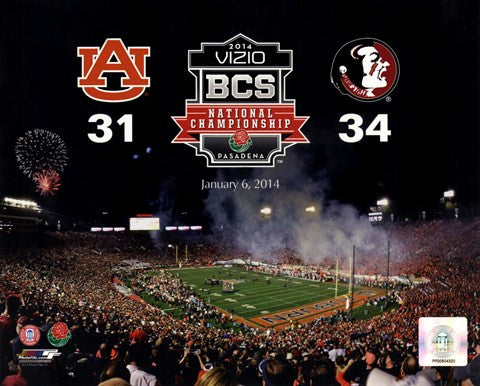 2014 BCS National Championship Florida State Seminoles vs. Auburn Tigers at the Rose Bowl