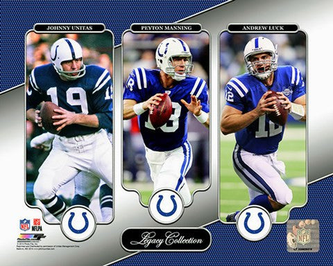 Johnny Unitas, Peyton Manning, & Andrew Luck Legacy Collection