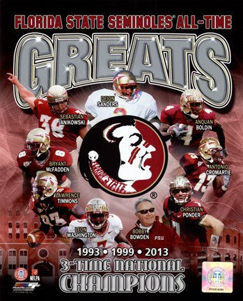 Florida State University Seminoles All Time Greats Composite