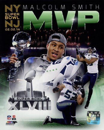 Malcolm Smith Super Bowl XLVIII MVP Portrait Plus