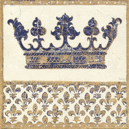 Regal Crown Indigo and Cream