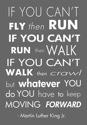 You Have to Keep Moving Forward -Martin Luther King Jr.