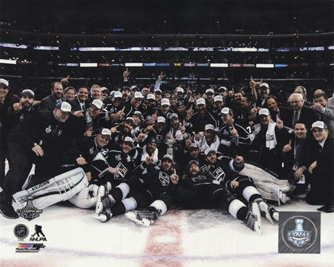 The Los Angeles Kings Celebration on ice Game 5 of the 2014 Stanley Cup Finals Action